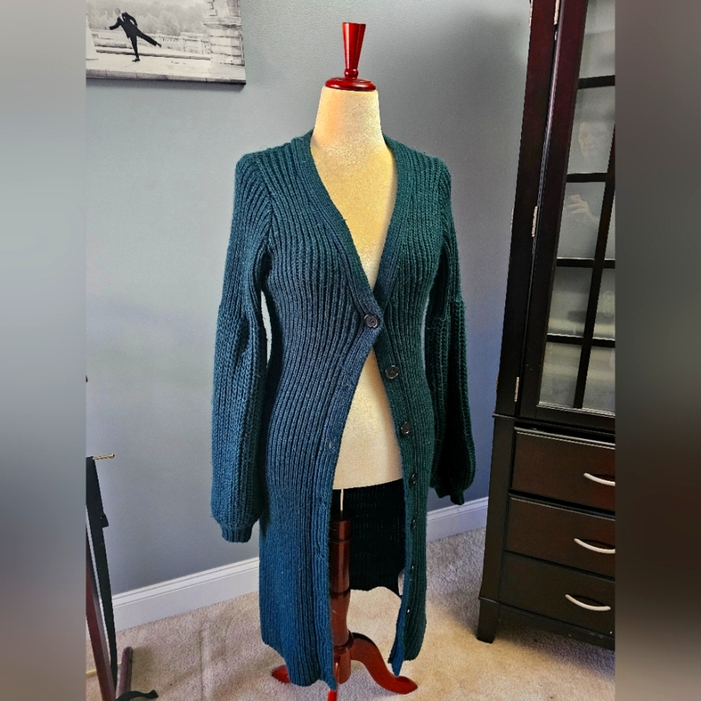 Eloquii 14/16 Teal Sweater Dress/ Duster